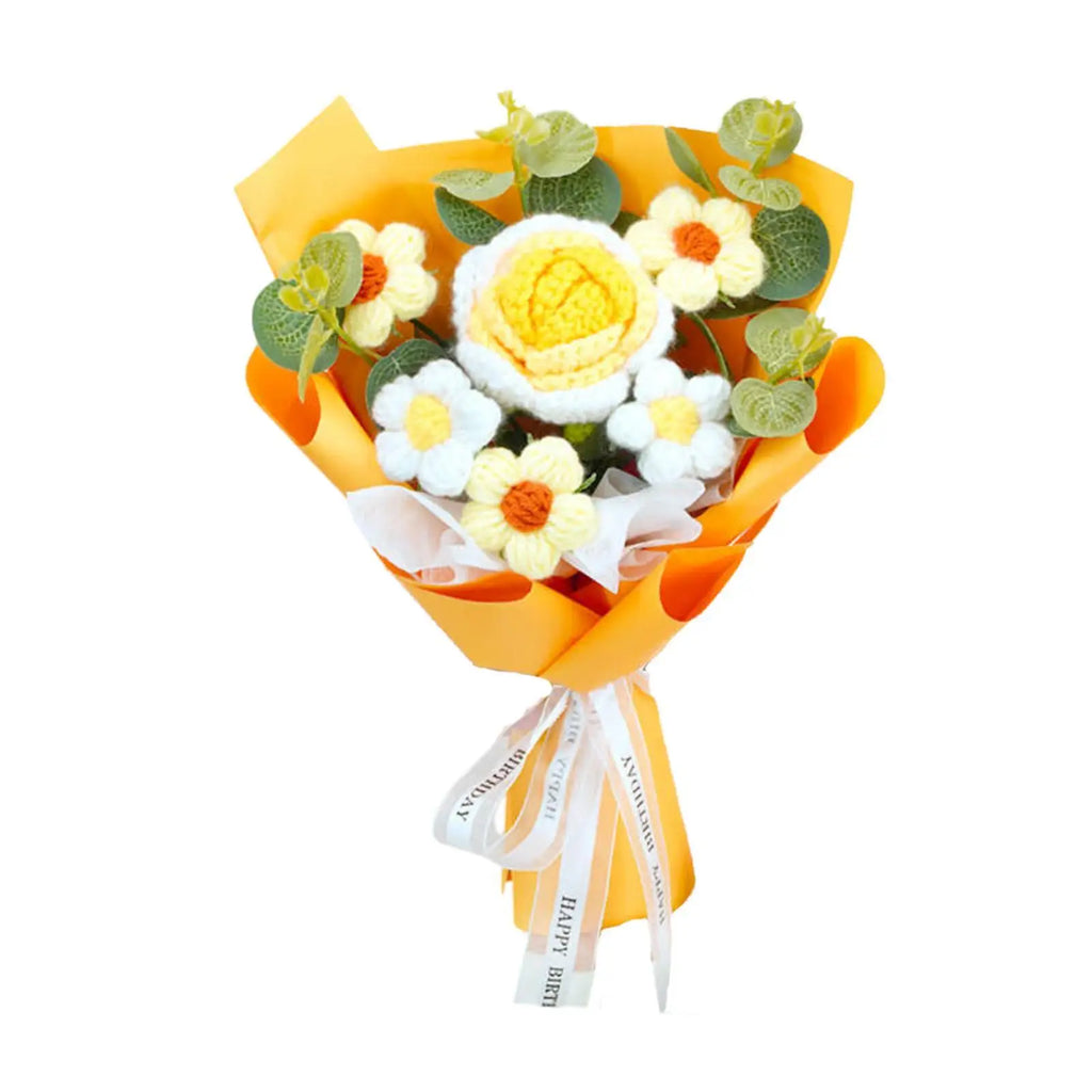 30cm Crochet Flower Bouquet Christmas Decoration Valentine's Day Eternal Blessing Versatile